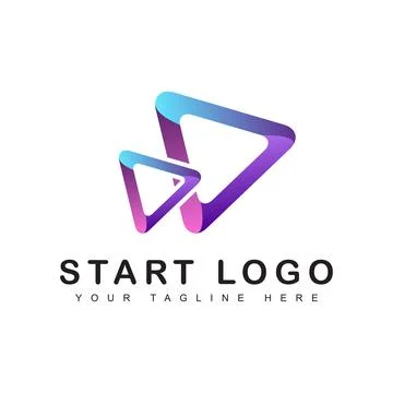Play logo vector illustration. Stock Illustration