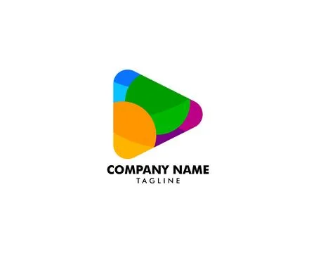 Play logo vector illustration template Stock Illustration