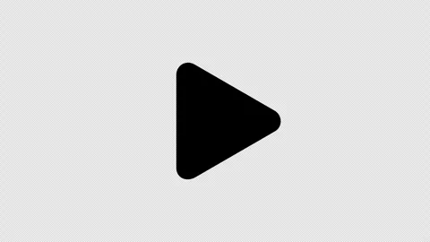 Play media button graphic animation. Alpha channel. Transparent background Stock Footage 315760401