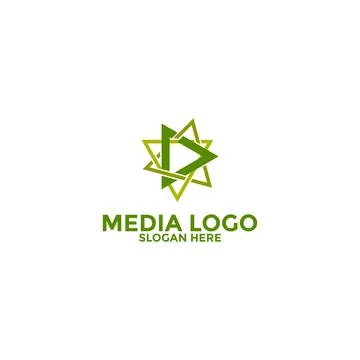 Play Media Button Symbol Logo Icon Vector Stock Illustration