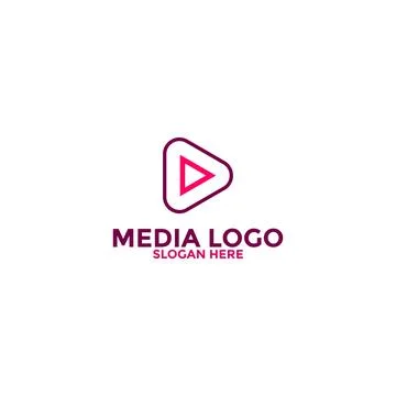 Play Media Button Symbol Logo Icon Vector Stock Illustration