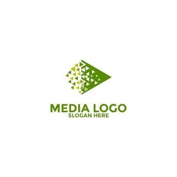 Play Media Button Symbol Logo Icon Vector Stock Illustration