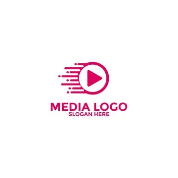 Play Media Button Symbol Logo Icon Vector Stock Illustration