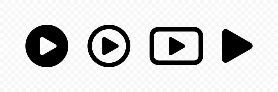 Play media button vector icon symbol Stock Illustration