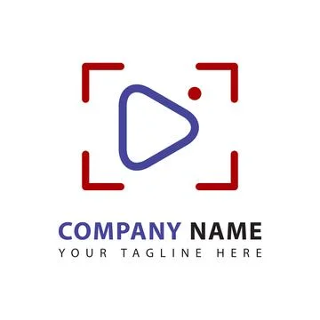 Play Media Logo Design Stock Illustration