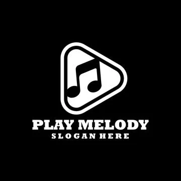 Play melody logo design vector Stock-Illustration