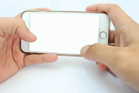 Play mobile games Stock Photos