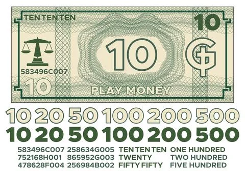 Play money with guilloche elements. Stockillustratie