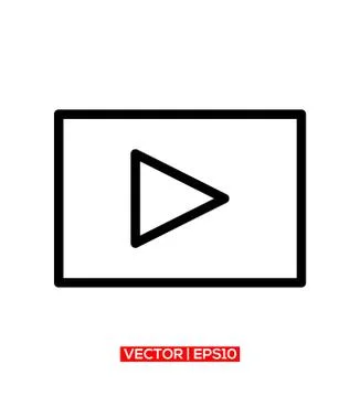 Play Multimedia Button Symbol Logo Icon Vector Stock Illustration