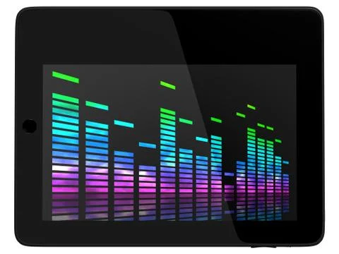 Play Music With Tablet Computer Stock Photos