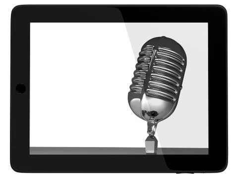Play Music With Tablet Computer Stock Photos