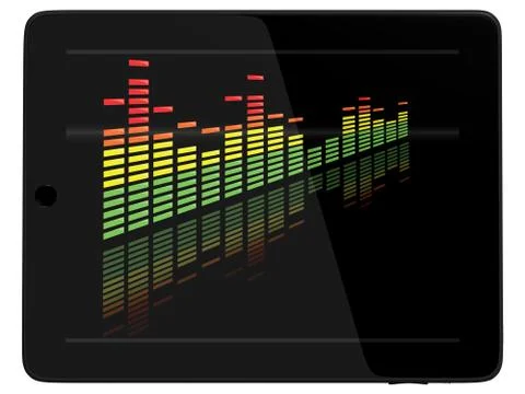 Play Music With Tablet Computer Stock Photos
