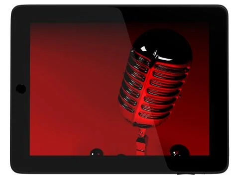 Play Music With Tablet Computer Foto stock