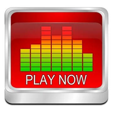 Play now Button - 3D illustration Stock Illustration