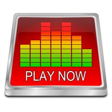 Play now Button - 3D illustration Illustrazione stock