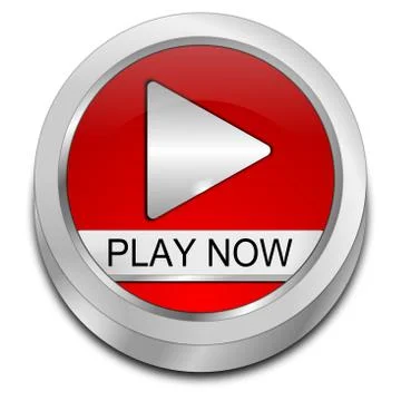 Play now Button - 3D illustration Stock Illustration