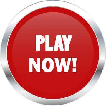 Play now Button, Play now sign vector, Play now Red icon Illustrazione stock