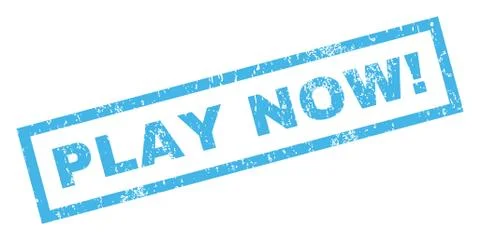 Play Now! Rubber Stamp 스톡 일러스트