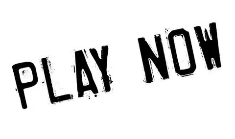 Play Now rubber stamp Stock Illustration