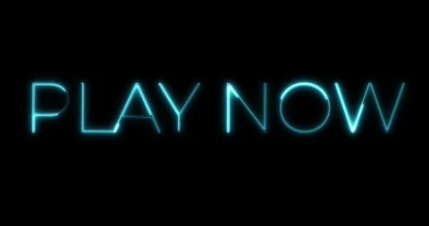 Play now text animation Video stock 287401504