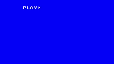 Play old VHS tape capture on blue background. Stock-Footage 311963938