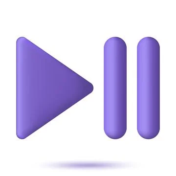 Play or pause button Stock Illustration