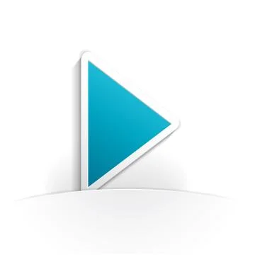 Play paper icon Stock Illustration