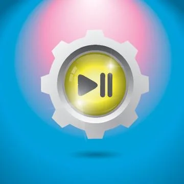 Play Pause Button Stock Illustration