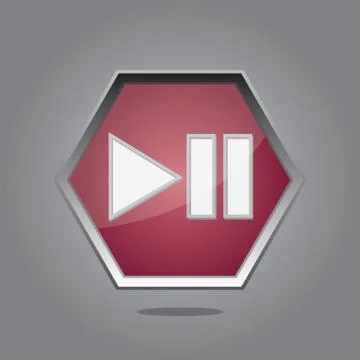 Play Pause Button Stock Illustration
