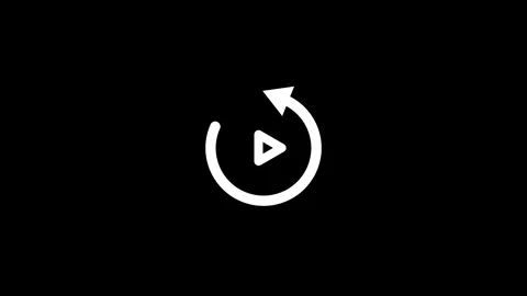 Play Pause Circular Arrow Icon Stock Footage 333154118