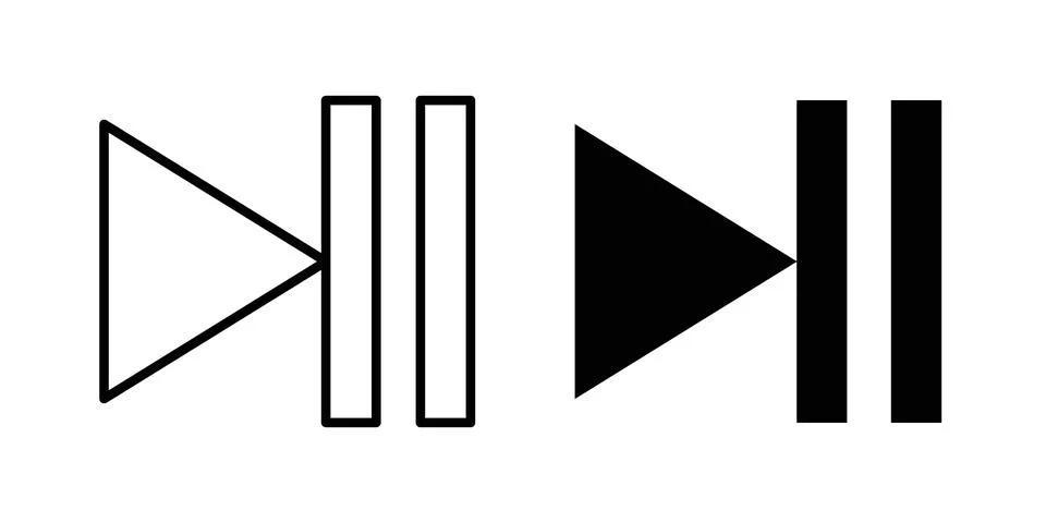 Play pause icon concept. best for web design Stock Illustration