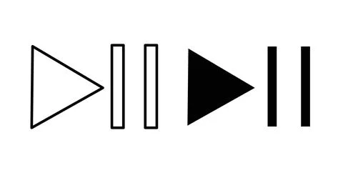 Play pause icon symbol. Flat Vector illustration Stock Illustration