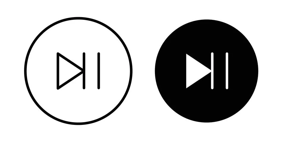 Play pause icon vector editable eps10 Stock Illustration
