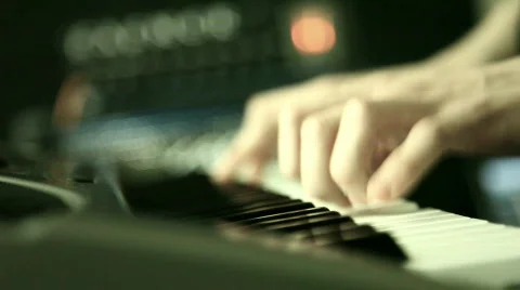 Play the piano Stock Footage