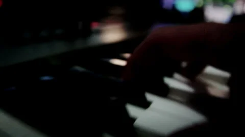 Play piano. Video stock 35042484