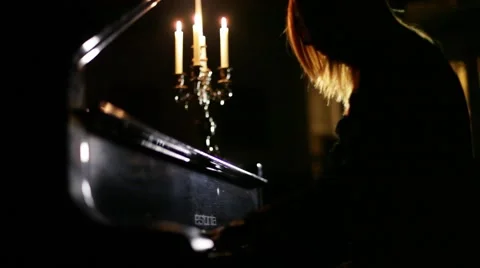 Play the piano Stock Footage 43768920