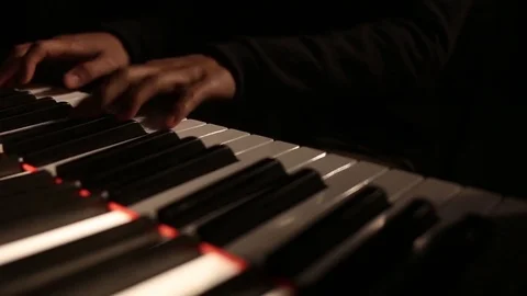 Play the piano Stock Footage 82446854