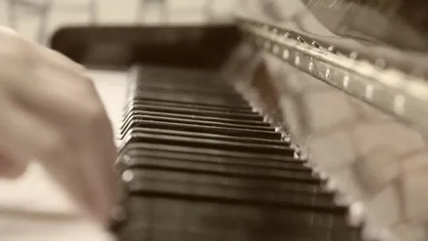 Play the piano Stock Footage 95180597