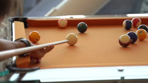 Play pool table Video stock 157219226
