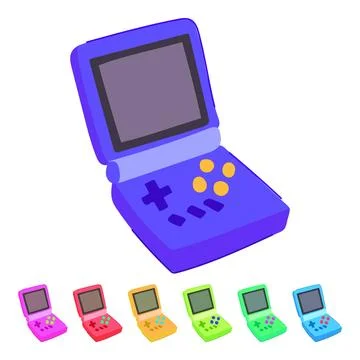 Play portable gaming device vector cartoon graphic Stock Illustration
