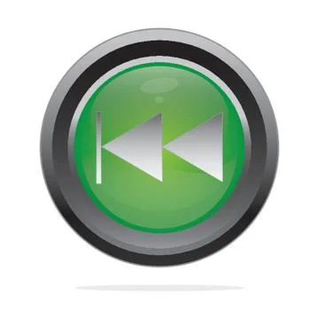 Play Previous Button Stock Illustration