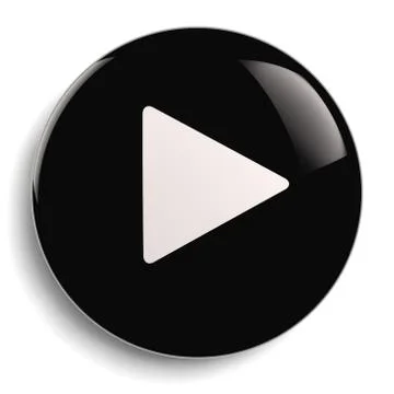 Play Push Button Circle Symbol Stock Illustration