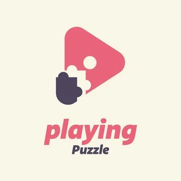 Play Puzzle Logo Stock Illustration
