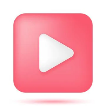 Play red icon shape symbol Stock Illustration