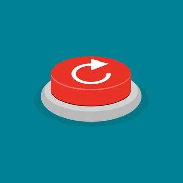 Play the refresh button. The idea of starting over. object vector illustratio Stock Illustration
