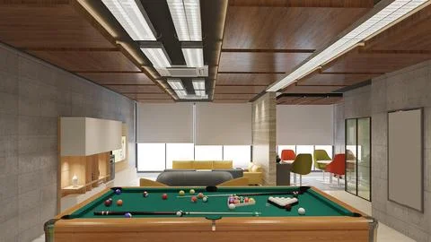 Play, Relax, Repeat Designing a Comfortable and Engaging Office Play Area Stock Illustration