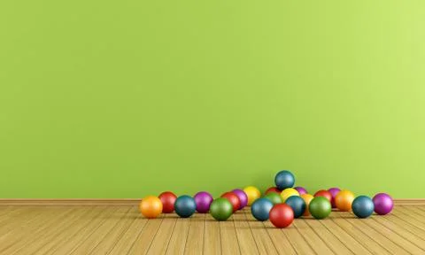 Play room with  plastic balls Illustrazione stock
