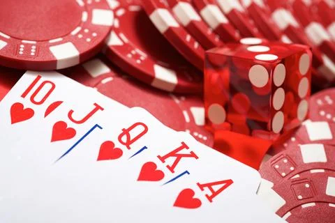 Play of the royal flush. Fotos de archivo