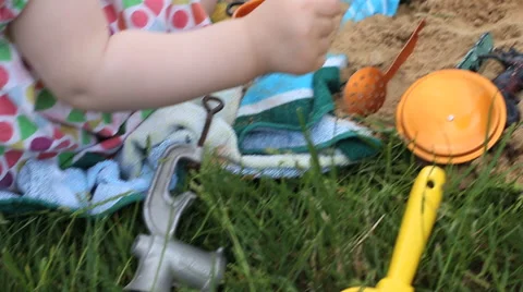 Play in the sandbox Stock Footage 42177451