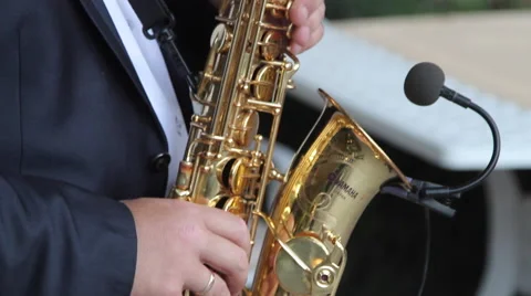 Play the saxophone Stock Footage 49326371